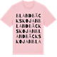 Pink Cotton t-shirt med Blandbäckskojan ordlek t-shirt