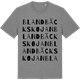 Mid Heather Gray t-shirt med Blandbäckskojan ordlek t-shirt