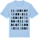 Blue Soul t-shirt med Blandbo fäbodar ordlek t-shirt