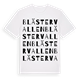 White t-shirt med Blästervallen ordlek t-shirt