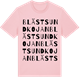 Pink Cotton t-shirt med Blästsundkojan ordlek t-shirt