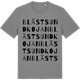 Mid Heather Gray t-shirt med Blästsundkojan ordlek t-shirt