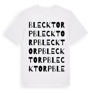 Blecktorp ordlek t-shirt – ekologisk bomull t-shirt från Pinshirt