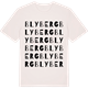 Vintage White t-shirt med Blyberg ordlek t-shirt