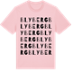 Pink Cotton t-shirt med Blyberg ordlek t-shirt
