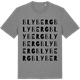 Mid Heather Gray t-shirt med Blyberg ordlek t-shirt