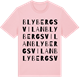 Pink Cotton t-shirt med Blybergsvilan ordlek t-shirt