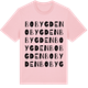 Pink Cotton t-shirt med Bobygden ordlek t-shirt