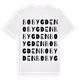 White t-shirt med Bobygden ordlek t-shirt