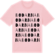 Pink Cotton t-shirt med Bodarna ordlek t-shirt