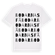 White t-shirt med Bodarnas fäbodar ordlek t-shirt