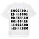 White t-shirt med Boggbodarna ordlek t-shirt