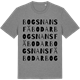 Mid Heather Gray t-shirt med Bogsnans fäbodar ordlek t-shirt