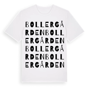 Bollergården ordlek t-shirt – ekologisk bomull t-shirt från Pinshirt