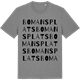 Mid Heather Gray t-shirt med Bomans plats ordlek t-shirt