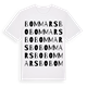 White t-shirt med Bommarsbo ordlek t-shirt