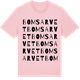 Pink Cotton t-shirt med Bomsarvet ordlek t-shirt
