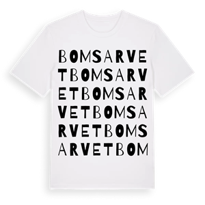 Bomsarvet ordlek t-shirt – ekologisk bomull t-shirt från Pinshirt
