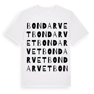 Bondarvet ordlek t-shirt – ekologisk bomull t-shirt från Pinshirt