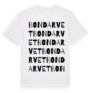 Bondarvet ordlek t-shirt – ekologisk bomull t-shirt från Pinshirt