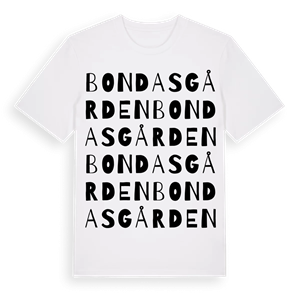 Bondasgården ordlek t-shirt – ekologisk bomull t-shirt från Pinshirt