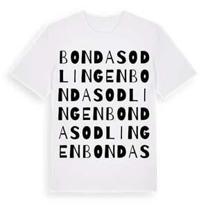 Bondasodlingen ordlek t-shirt – ekologisk bomull t-shirt från Pinshirt