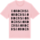 Pink Cotton t-shirt med Bondens ordlek t-shirt