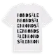 White t-shirt med Bondsälen ordlek t-shirt