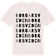 Vintage White t-shirt med Borgarsveden ordlek t-shirt