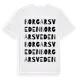 White t-shirt med Borgarsveden ordlek t-shirt