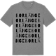 Mid Heather Gray t-shirt med Borlänge ordlek t-shirt