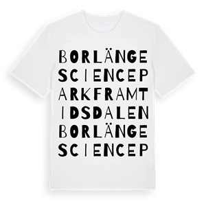 Borlänge Science Park Framtidsdalen ordlek t-shirt – ekologisk bomull t-shirt från Pinshirt