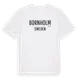 White t-shirt med Bornholm i Sverige t-shirt