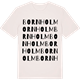 Vintage White t-shirt med Bornholm ordlek t-shirt