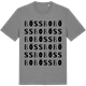 Mid Heather Gray t-shirt med Bössbo ordlek t-shirt