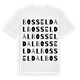 White t-shirt med Bosseldal ordlek t-shirt