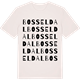 Vintage White t-shirt med Bosseldal ordlek t-shirt