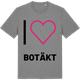 Mid Heather Gray t-shirt med Jag älskar Botäkt t-shirt stort tryck
