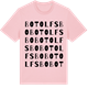 Pink Cotton t-shirt med Botolfsbo ordlek t-shirt