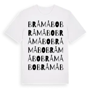 Bråmåbo ordlek t-shirt – ekologisk bomull t-shirt från Pinshirt