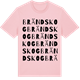 Pink Cotton t-shirt med Brändskog ordlek t-shirt