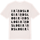 Vintage White t-shirt med Brändskog ordlek t-shirt