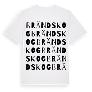 Brändskog ordlek t-shirt – ekologisk bomull t-shirt från Pinshirt