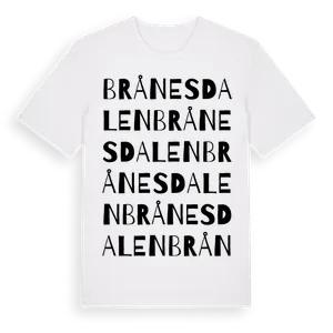 Brånesdalen ordlek t-shirt – ekologisk bomull t-shirt från Pinshirt