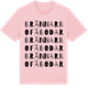 Pink Cotton t-shirt med Brännarbo fäbodar ordlek t-shirt