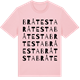 Pink Cotton t-shirt med Bråtesta ordlek t-shirt