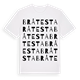White t-shirt med Bråtesta ordlek t-shirt