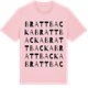 Pink Cotton t-shirt med Brattbacka ordlek t-shirt