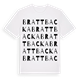 White t-shirt med Brattbacka ordlek t-shirt