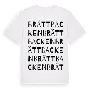 Brättbacken ordlek t-shirt – ekologisk bomull t-shirt från Pinshirt